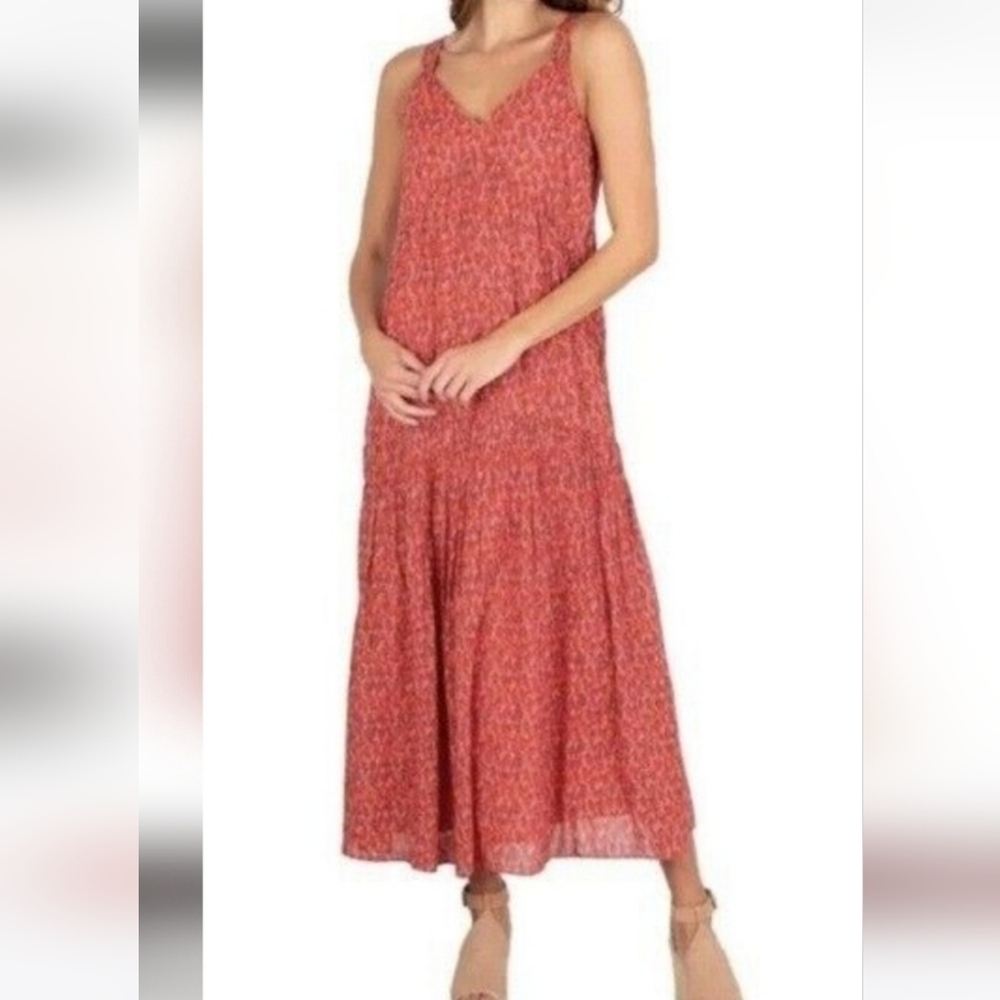 NWT JOIE Bondi V-Neck Tiered Sleeveless Maxi Dress Size M